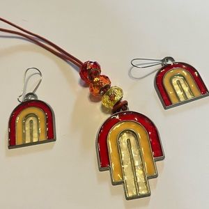 Fireglass Necklace and Earrings Set
